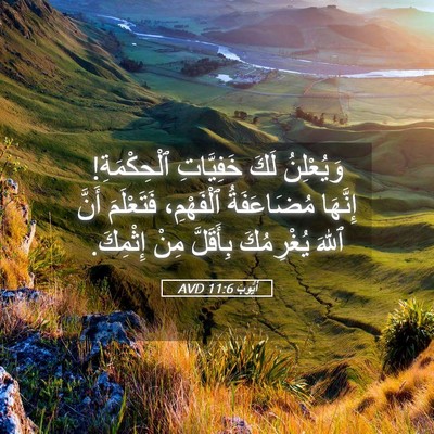 Picture 05 - أَيُّوبَ 11:6 AVD - وَيُعْلِنُ لَكَ - Bible Verse Picture