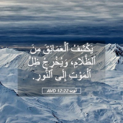 Picture 05 - أَيُّوبَ 12:22 AVD - يَكْشِفُ ٱلْعَمَائِقَ - Bible Verse Picture