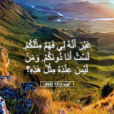 Picture 05 - أَيُّوبَ 12:3 AVD - غَيْرَ أَنَّهُ لِي فَهْمٌ - Bible Verse Picture