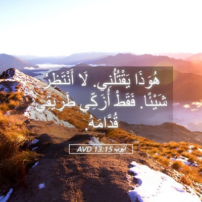 Picture 05 - أَيُّوبَ 13:15 AVD - هُوَذَا يَقْتُلُنِي. لَا - Bible Verse Picture