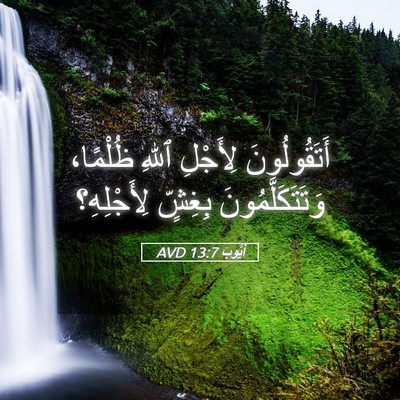 Picture 05 - أَيُّوبَ 13:7 AVD - أَتَقُولُونَ لِأَجْلِ - Bible Verse Picture
