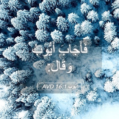 Picture 05 - أَيُّوبَ 16:1 AVD - فَأَجَابَ أَيُّوبُ - Bible Verse Picture