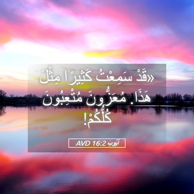 Picture 05 - أَيُّوبَ 16:2 AVD - «قَدْ سَمِعْتُ كَثِيرًا - Bible Verse Picture
