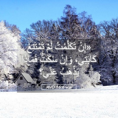 Picture 05 - أَيُّوبَ 16:6 AVD - «إِنْ تَكَلَّمْتُ لَمْ - Bible Verse Picture