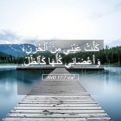 Picture 05 - أَيُّوبَ 17:7 AVD - كَلَّتْ عَيْنِي مِنَ - Bible Verse Picture