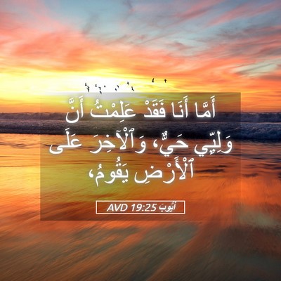 Picture 05 - أَيُّوبَ 19:25 AVD - أَمَّا أَنَا فَقَدْ - Bible Verse Picture