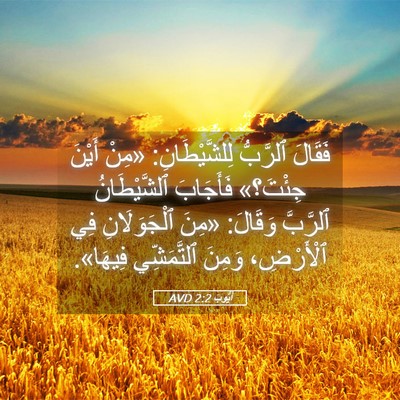 Picture 05 - أَيُّوبَ 2:2 AVD - فَقَالَ ٱلرَّبُّ - Bible Verse Picture