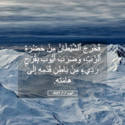 Picture 05 - أَيُّوبَ 2:7 AVD - فَخَرَجَ ٱلشَّيْطَانُ - Bible Verse Picture