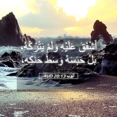 Picture 05 - أَيُّوبَ 20:13 AVD - أَشْفَقَ عَلَيْهِ وَلَمْ - Bible Verse Picture