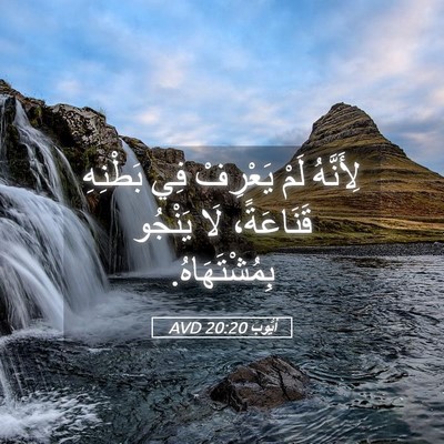 Picture 05 - أَيُّوبَ 20:20 AVD - لِأَنَّهُ لَمْ يَعْرِفْ - Bible Verse Picture