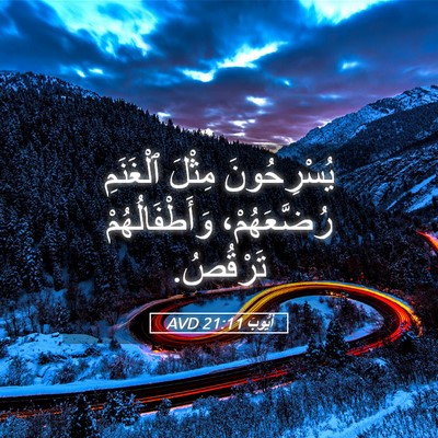 Picture 05 - أَيُّوبَ 21:11 AVD - يُسْرِحُونَ مِثْلَ - Bible Verse Picture