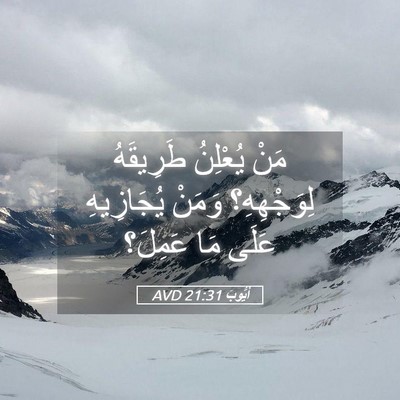 Picture 05 - أَيُّوبَ 21:31 AVD - مَنْ يُعْلِنُ طَرِيقَهُ - Bible Verse Picture