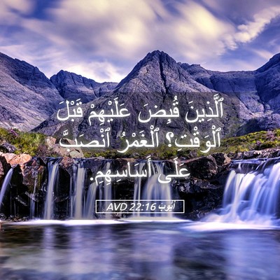Picture 05 - أَيُّوبَ 22:16 AVD - ٱلَّذِينَ قُبِضَ - Bible Verse Picture