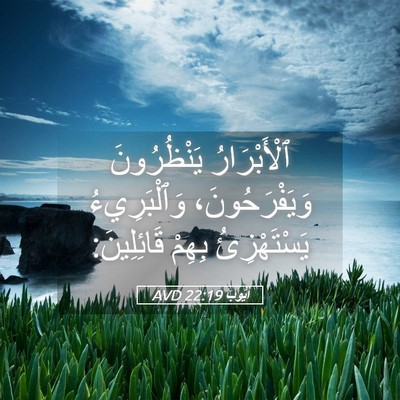 Picture 05 - أَيُّوبَ 22:19 AVD - ٱلْأَبْرَارُ يَنْظُرُونَ - Bible Verse Picture