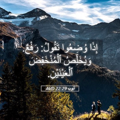 Picture 05 - أَيُّوبَ 22:29 AVD - إِذَا وُضِعُوا تَقُولُ: - Bible Verse Picture