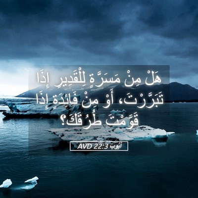 Picture 05 - أَيُّوبَ 22:3 AVD - هَلْ مِنْ مَسَرَّةٍ - Bible Verse Picture