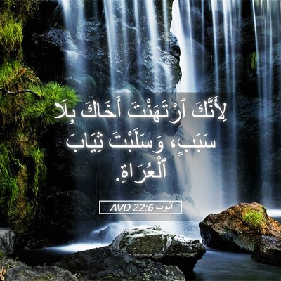 Picture 05 - أَيُّوبَ 22:6 AVD - لِأَنَّكَ ٱرْتَهَنْتَ - Bible Verse Picture