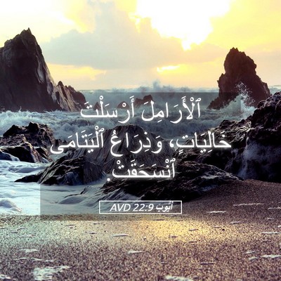 Picture 05 - أَيُّوبَ 22:9 AVD - ٱلْأَرَامِلَ أَرْسَلْتَ - Bible Verse Picture
