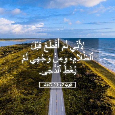 Picture 05 - أَيُّوبَ 23:17 AVD - لِأَنِّي لَمْ أُقْطَعْ - Bible Verse Picture