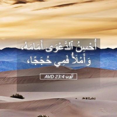 Picture 05 - أَيُّوبَ 23:4 AVD - أُحْسِنُ ٱلدَّعْوَى - Bible Verse Picture