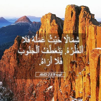 Picture 05 - أَيُّوبَ 23:9 AVD - شِمَالًا حَيْثُ عَمَلُهُ - Bible Verse Picture