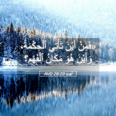 Picture 05 - أَيُّوبَ 28:20 AVD - «فَمِنْ أَيْنَ تَأْتِي - Bible Verse Picture