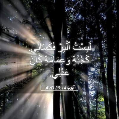 Picture 05 - أَيُّوبَ 29:14 AVD - لَبِسْتُ ٱلْبِرَّ - Bible Verse Picture