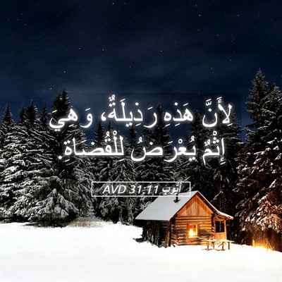 Picture 05 - أَيُّوبَ 31:11 AVD - لِأَنَّ هَذِهِ رَذِيلَةٌ، - Bible Verse Picture