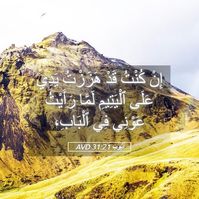 Picture 05 - أَيُّوبَ 31:21 AVD - إِنْ كُنْتُ قَدْ هَزَزْتُ - Bible Verse Picture