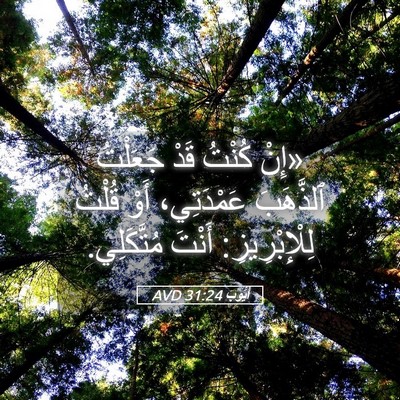 Picture 05 - أَيُّوبَ 31:24 AVD - «إِنْ كُنْتُ قَدْ جَعَلْتُ - Bible Verse Picture