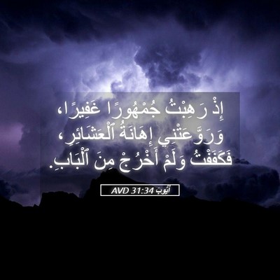 Picture 05 - أَيُّوبَ 31:34 AVD - إِذْ رَهِبْتُ جُمْهُورًا - Bible Verse Picture