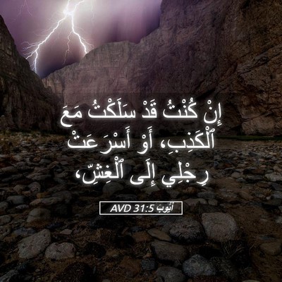 Picture 05 - أَيُّوبَ 31:5 AVD - إِنْ كُنْتُ قَدْ سَلَكْتُ - Bible Verse Picture
