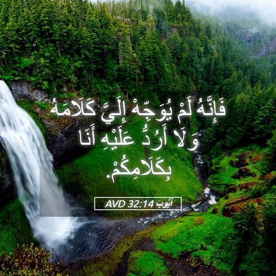 Picture 05 - أَيُّوبَ 32:14 AVD - فَإِنَّهُ لَمْ يُوَجِّهْ - Bible Verse Picture