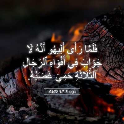 Picture 05 - أَيُّوبَ 32:5 AVD - فَلَمَّا رَأَى أَلِيهُو - Bible Verse Picture
