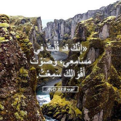 Picture 05 - أَيُّوبَ 33:8 AVD - «إِنَّكَ قد قُلْتَ في - Bible Verse Picture