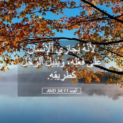 Picture 05 - أَيُّوبَ 34:11 AVD - لِأَنَّهُ يُجَازِي - Bible Verse Picture