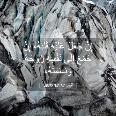 Picture 05 - أَيُّوبَ 34:14 AVD - إِنْ جَعَلَ عَلَيْهِ - Bible Verse Picture