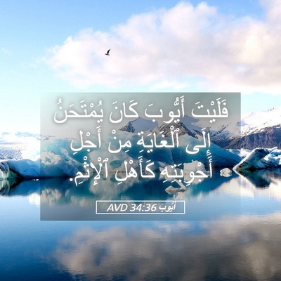Picture 05 - أَيُّوبَ 34:36 AVD - فَلَيْتَ أَيُّوبَ كَانَ - Bible Verse Picture