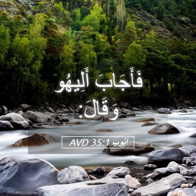 Picture 05 - أَيُّوبَ 35:1 AVD - فَأَجَابَ أَلِيهُو - Bible Verse Picture