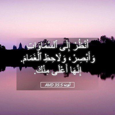 Picture 05 - أَيُّوبَ 35:5 AVD - اُنْظُرْ إِلَى - Bible Verse Picture