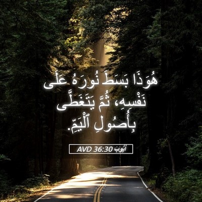 Picture 05 - أَيُّوبَ 36:30 AVD - هُوَذَا بَسَطَ نُورَهُ - Bible Verse Picture