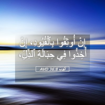 Picture 05 - أَيُّوبَ 36:8 AVD - إِنْ أُوثِقُوا - Bible Verse Picture