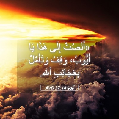 Picture 05 - أَيُّوبَ 37:14 AVD - «اُنْصُتْ إِلَى هَذَا يَا - Bible Verse Picture