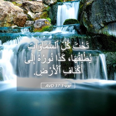 Picture 05 - أَيُّوبَ 37:3 AVD - تَحْتَ كُلِّ - Bible Verse Picture
