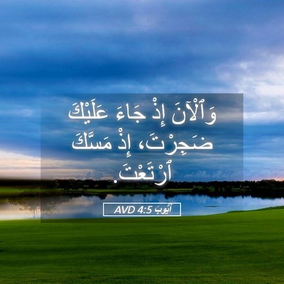 Picture 05 - أَيُّوبَ 4:5 AVD - وَٱلْآنَ إِذْ جَاءَ - Bible Verse Picture