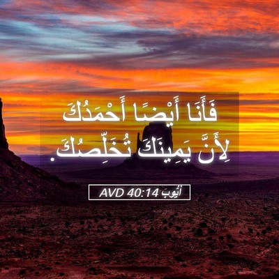 Picture 05 - أَيُّوبَ 40:14 AVD - فَأَنَا أَيْضًا - Bible Verse Picture