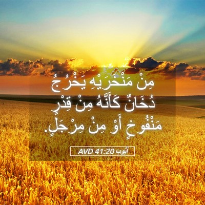 Picture 05 - أَيُّوبَ 41:20 AVD - مِنْ مَنْخَرَيْهِ - Bible Verse Picture