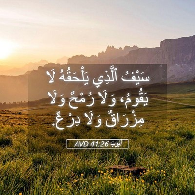 Picture 05 - أَيُّوبَ 41:26 AVD - سَيْفُ ٱلَّذِي يَلْحَقُهُ - Bible Verse Picture