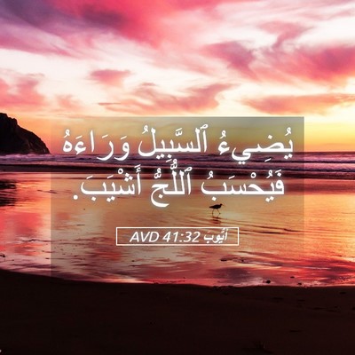 Picture 05 - أَيُّوبَ 41:32 AVD - يُضِيءُ ٱلسَّبِيلُ - Bible Verse Picture
