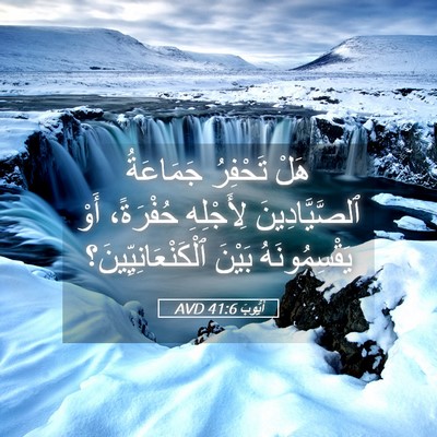 Picture 05 - أَيُّوبَ 41:6 AVD - هَلْ تَحْفِرُ جَمَاعَةُ - Bible Verse Picture
